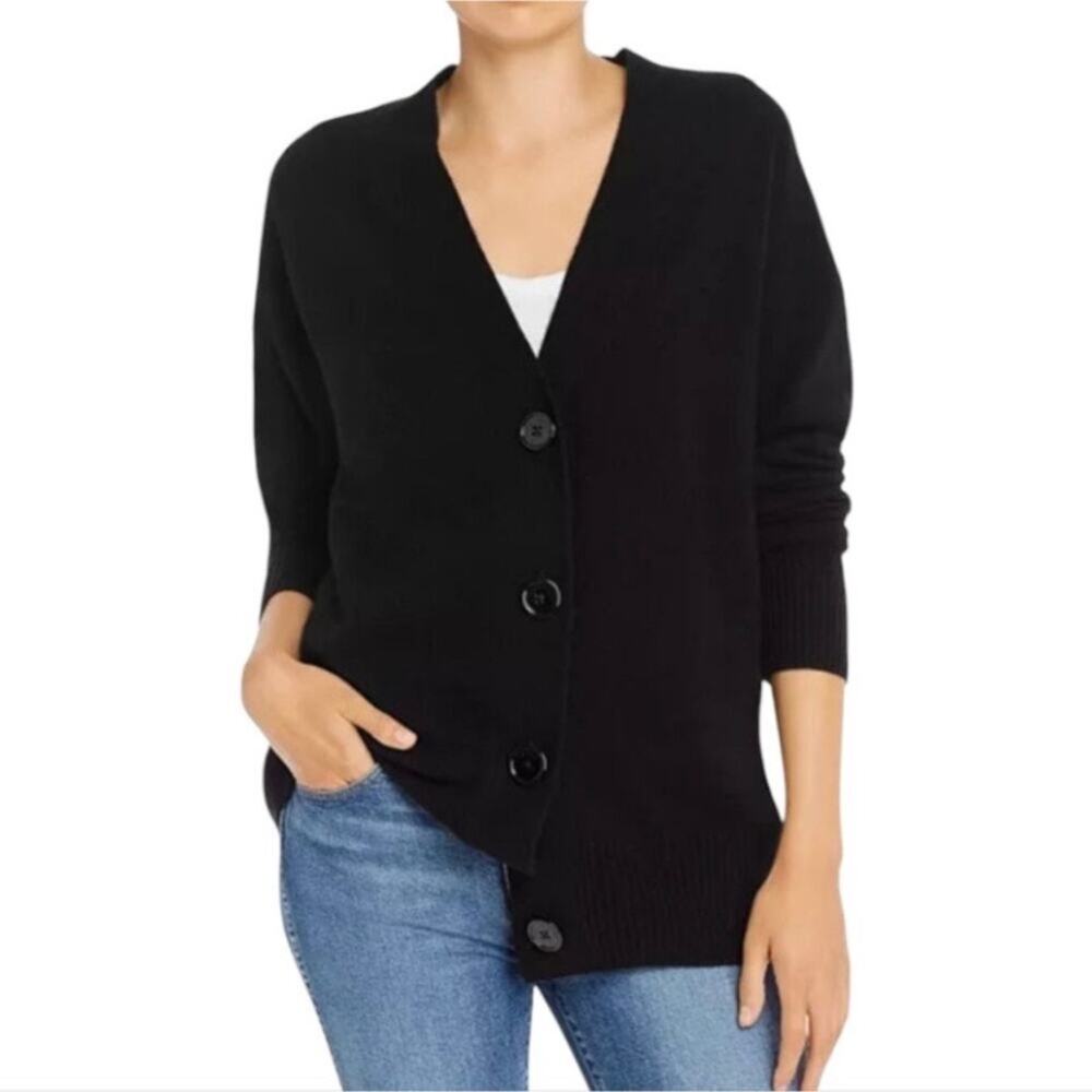 Equipment Femme Black Cashmere Elder Button Up Cardigan Sweater Sz.L
